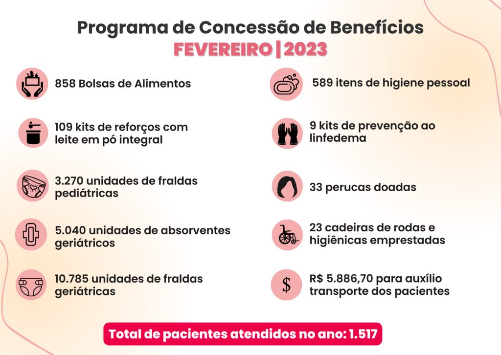 Confira benefícios entregues fevereiro INCAvoluntário